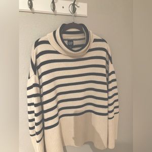 GAP striped turtleneck sweater